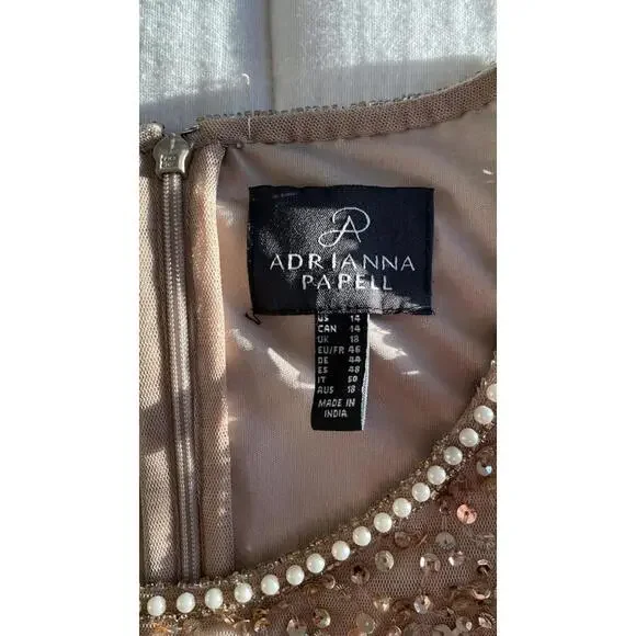 Adrianna Papell - Sequin Embellished Cocktail Dress - Size 14 - Picture 11 of 11